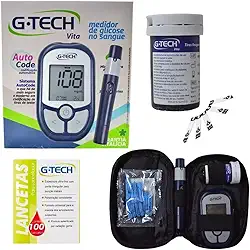 Kit Medidor De Glicemia G-tech Vita + 100 Lancetas G-tech