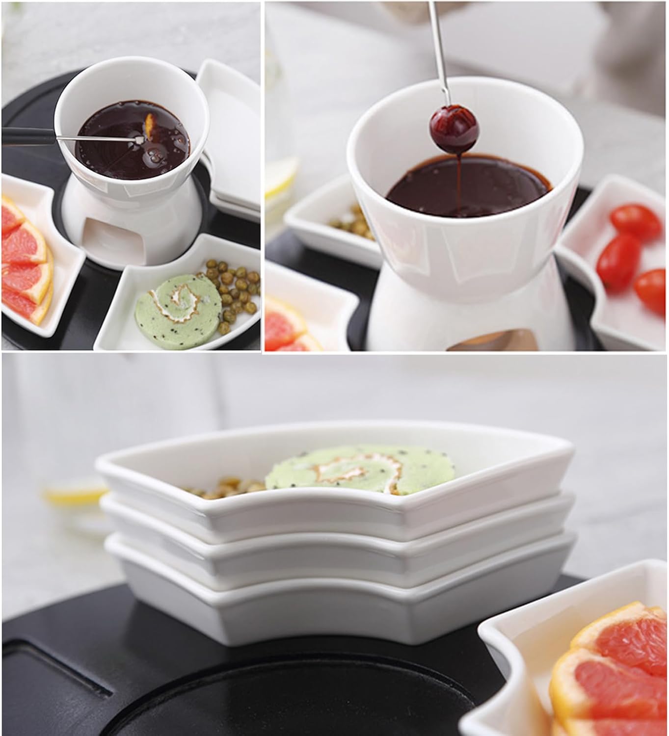 Elegant Easy to Clean Ceramic Platter Suitable for Hot and Cold Fo