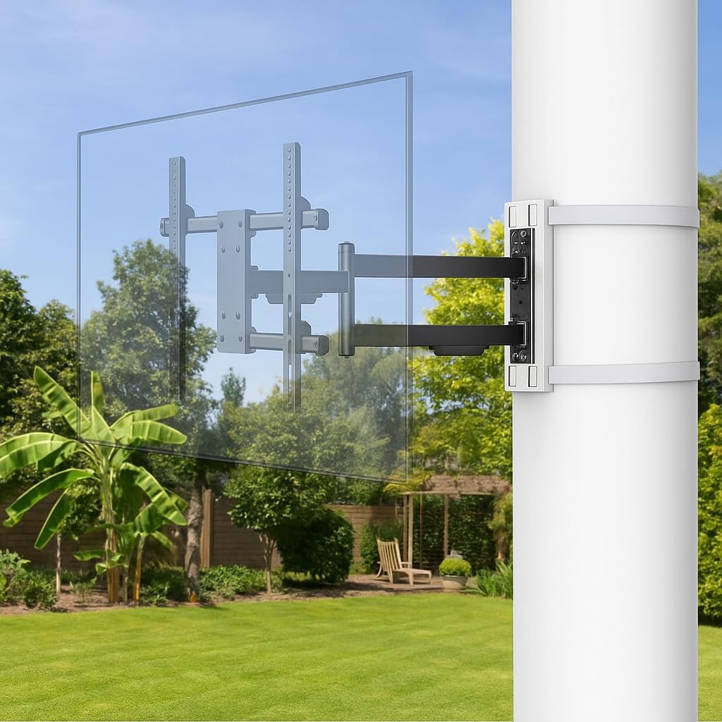 CONDO MOUNTS Full-Motion Pillar TV Mount (No Drilling) 37"-80"
