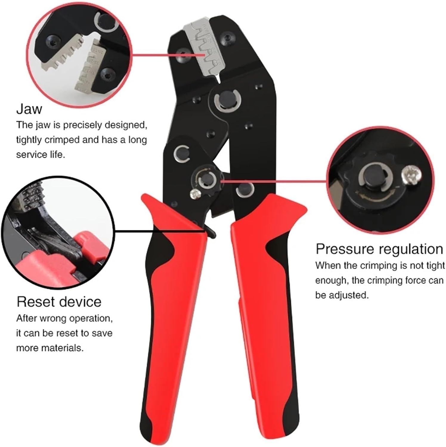 SHOKHI Crimper Pliers Hand Tools Professional Rj45 Crimping Pliers Clamp Crimping Tool Electrical Terminals Electrician Terminal SN2549 (Size : SN-2549 A)