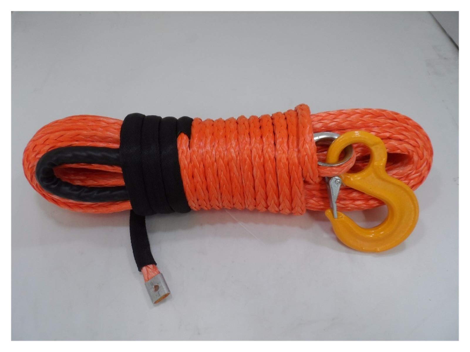 Winch Rope, 12mm*30m Orange Replacement Synthetic Rope,ATV Winch Cable,Synthetic Winch Rope,Boat Winch Rope