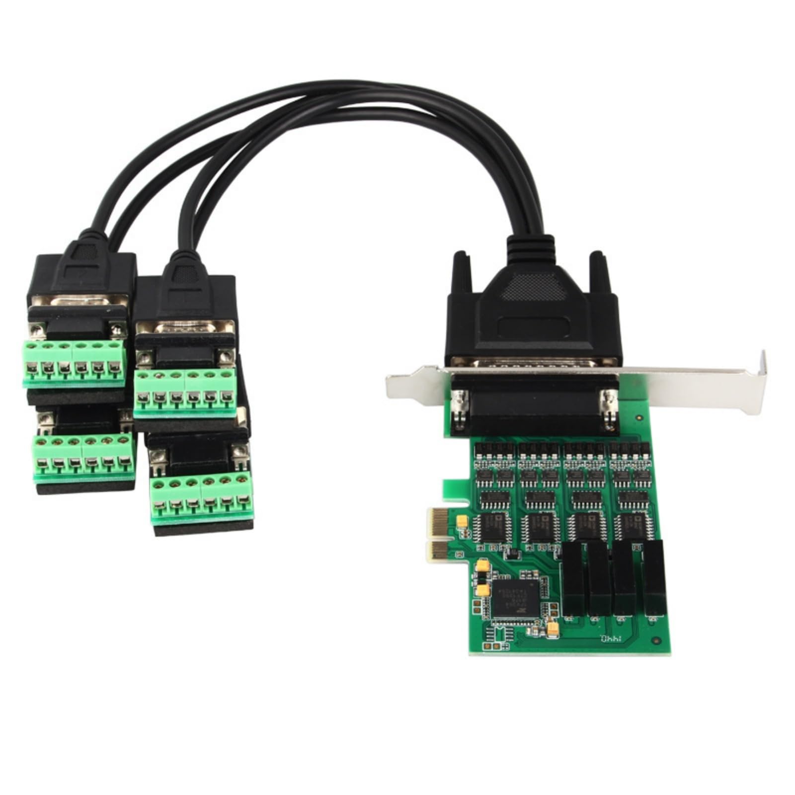 Scheda di espansione PCIe industriale a 4 porte RS485/RS422 Port Card PCIe Convertitore di espansione di gioco di sostituzione veloce trasferimento dati