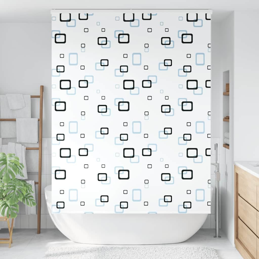 Roleta prysznicowa z kasetą 150 x 240 cm, PEVA wodoodporna, wzór bąbelków, bezpieczna dla dzieci, do łazienki i prysznica