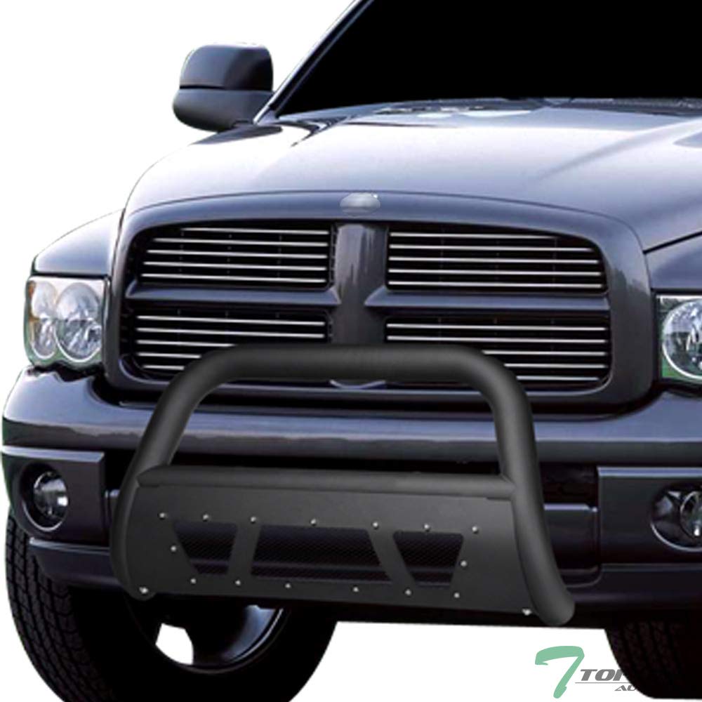 Auto Dynasty Front Bumper Bull Bar For 2002-2009 Dodge Ram 1500/2500/3500 - 3" Grill Guard With Removable Skid Plate (Black)