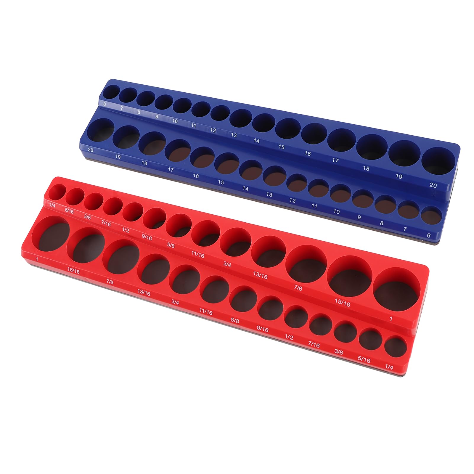 Organiseur de Douilles Magnétiques 3/8 Pouces, Support de Rangement Efficace pour les Réparations à Domicile et Professionnelles, 2 Pièces
