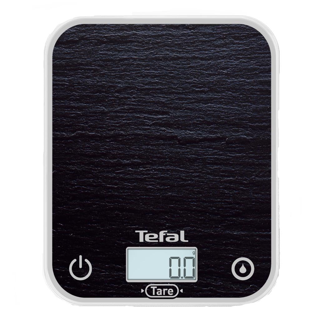 Tefal Optiss BC50D2V0 Balance de Cuisine Électronique Ecran Lumineux Résistant aux Rayures Capacité 5 kg Gris Ardoise