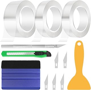 Lackschutzfolie Transparent, 3cm x 20m und 5cm x 10m Lackschutzfolie Auto Selbstklebend, Universal Kantenschutz Schutzfolie, Steinschlagschutzfolie Auto Motorrad Fahrrad