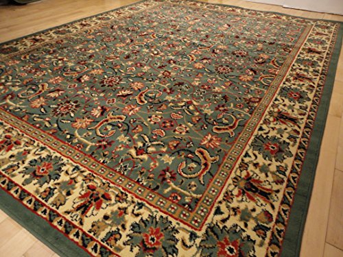 New Green Persian Tabriz Design Area Rugs Traditional Green Rugs 5x7 Green Rugs for Bedroom 5x8 Living Room Rug (Medium 5'x8' Rug)