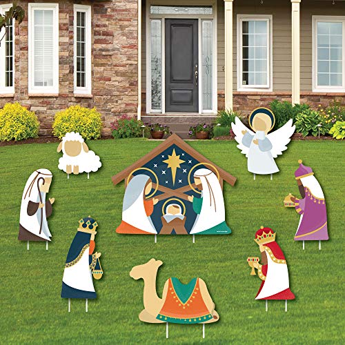 Big Dot of Happiness Holy Nativity - Yard Sign and Outdoor Lawn Decorations