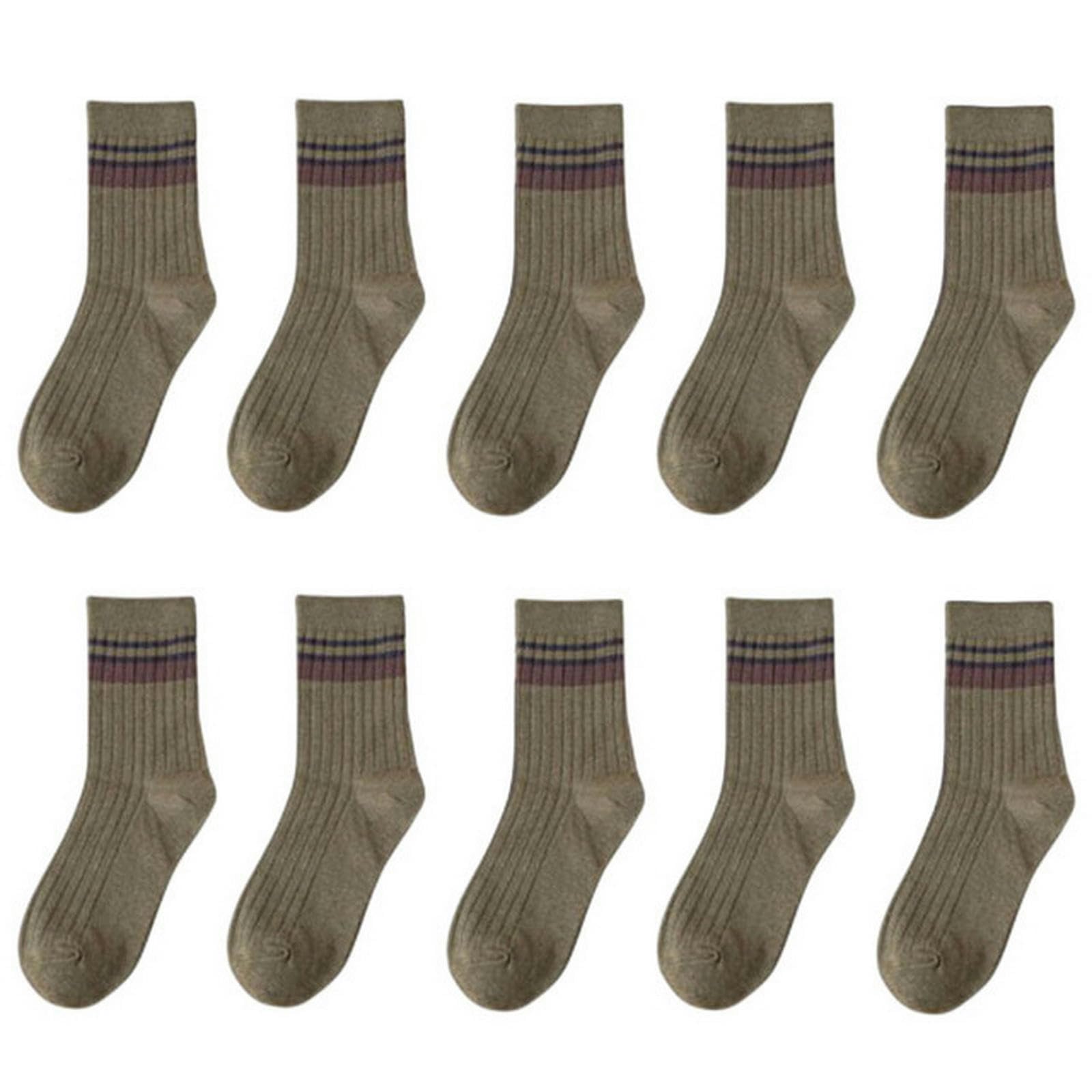 MdybF Ciabatte USA e Getta 10 Paia Uomini Calzini di Cotone A Righe Primavera Moda Casual Calzini Calzini di qualità Uomo