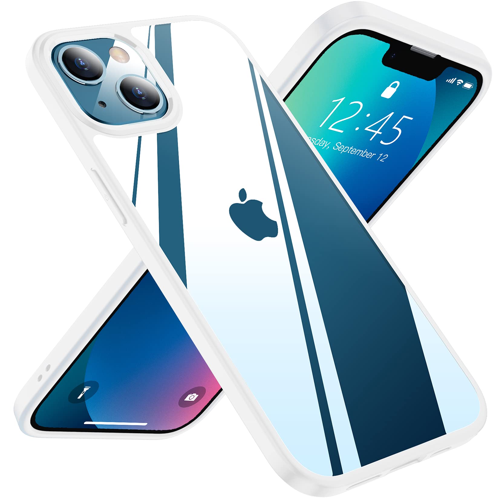 Photo 1 of **PACK OF 2** Red2Fire Crystal Clear Designed for iPhone 13 Case, [Not Yellowing] Slim Thin Transparent Shockproof Protective Case for iPhone 13 6.1 inch 2021 (White)