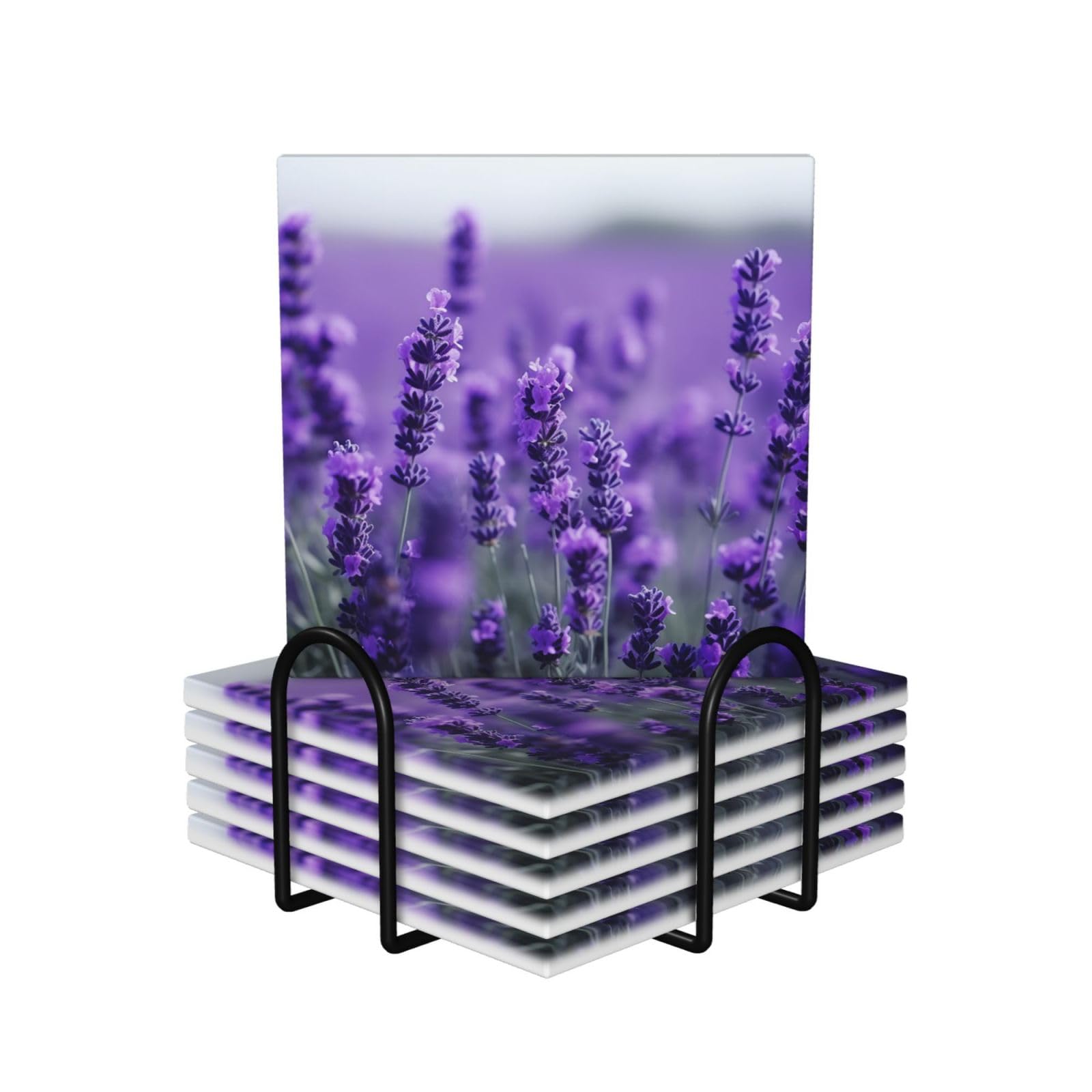 Sous-verres violets lavande pour boissons lors de vos apéritifs de table basse et pauses café