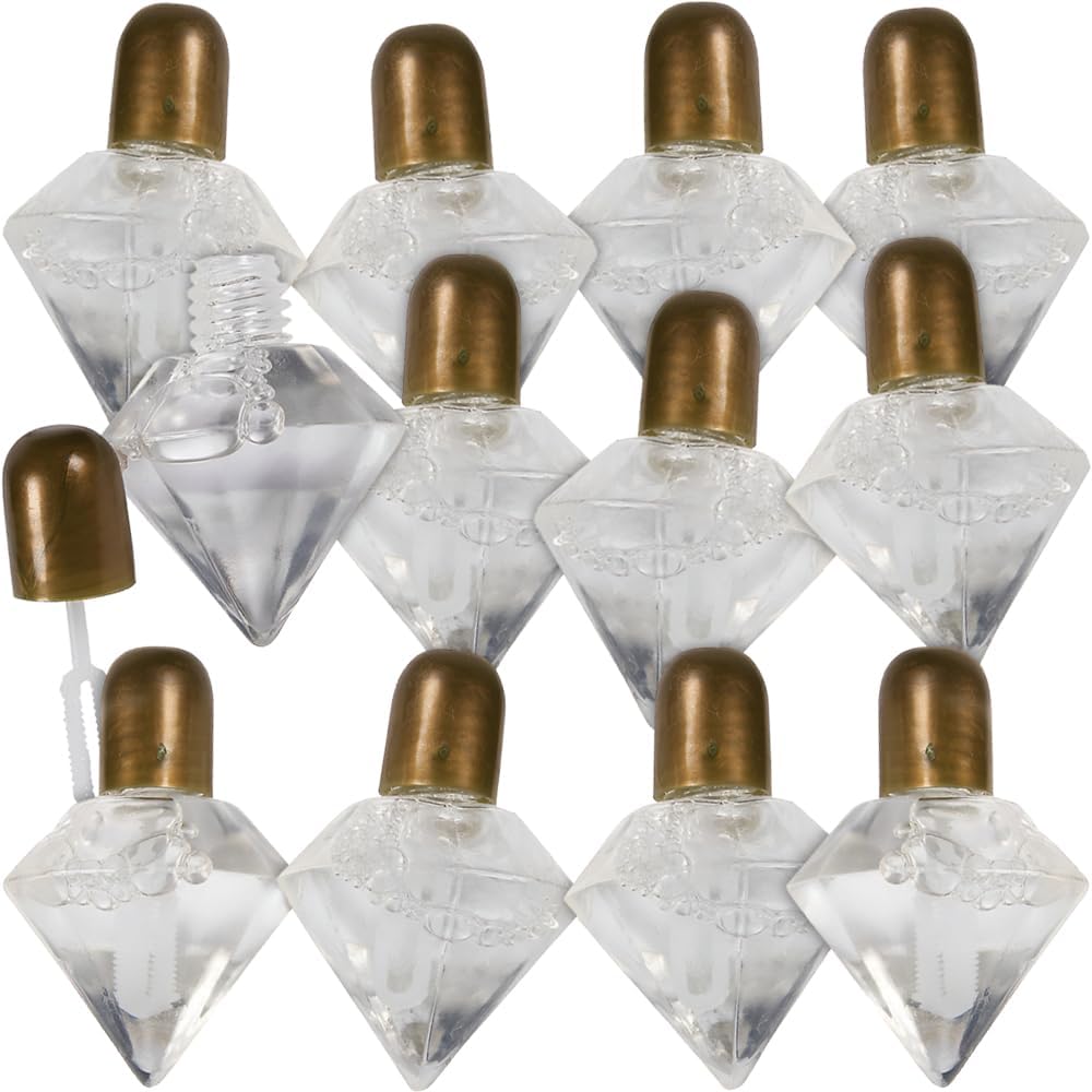Diamond Bottle Bubbles for Wedding, Engagement and Bachelorette Party Favors - Set of 12