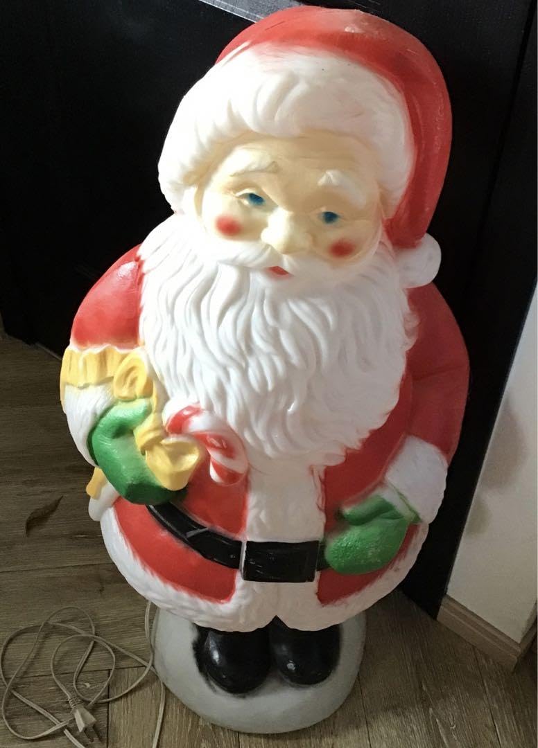 光る サンタクロース クリスマス 置物 ハニー社