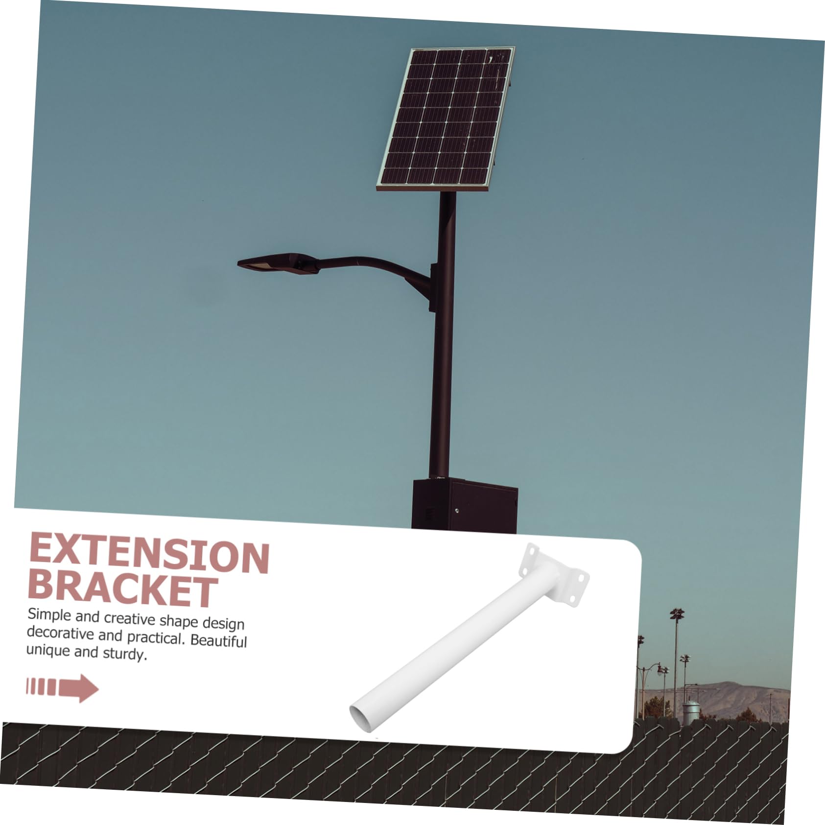 OUNONA Einfache Installation Halterung Für Solarlichtmasten 48x48cm Witterungsbeständig Für Straßenlaternenzubehör Solarstraßenlaternen Armhalterung