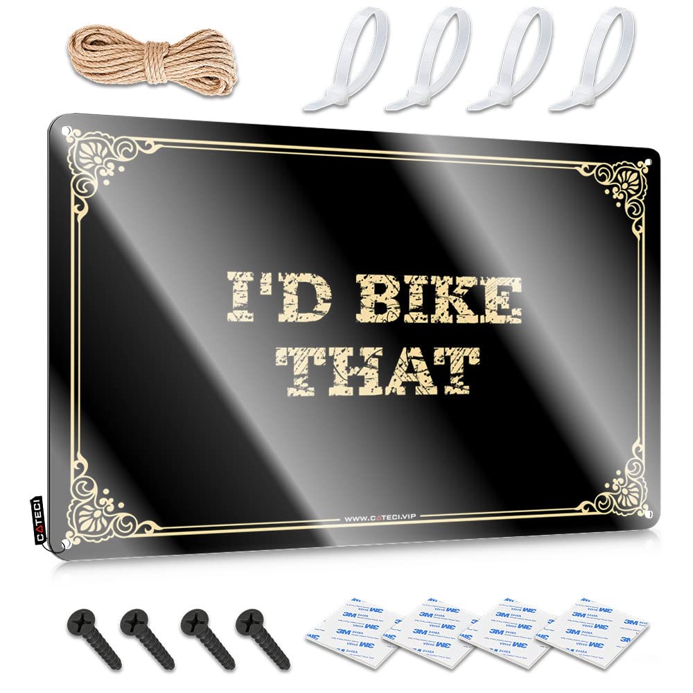 MWFKKADDB Tin Sign Man Cave Decor I'D Bike That Tin Sign Funny Signs Billiard Funny Signs Metal(30X40CM)