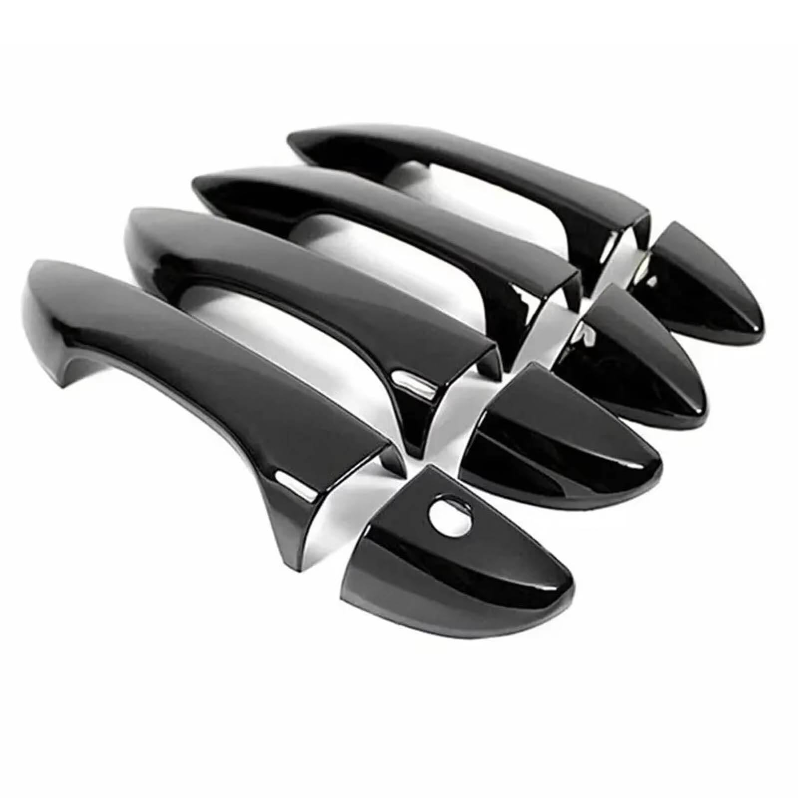 Qdzvalumv Black Car Door Handles Cover Shell Compatible With Toyota For Corolla 2014-2018 Car Decoration Door Handle Cover Exterior Styling Accessories Set(Black)