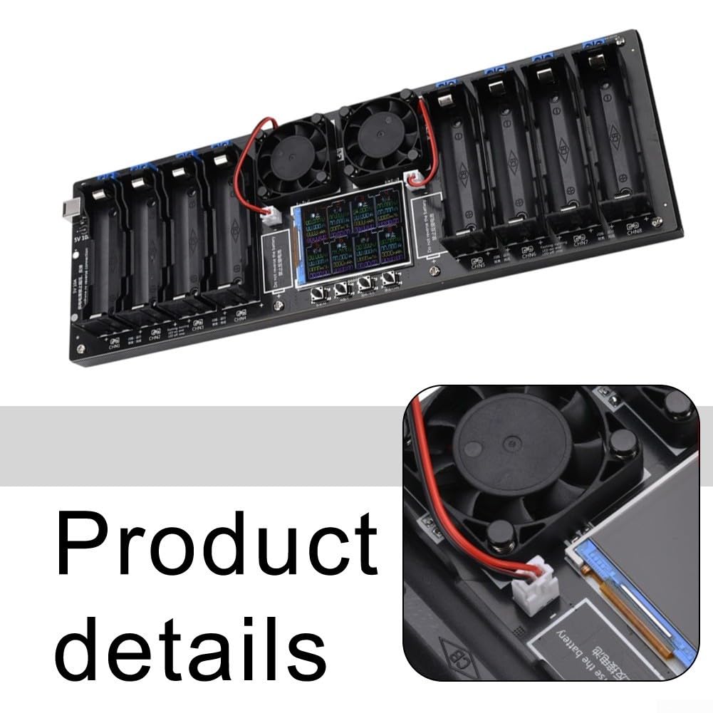 Testeur de résistance interne de capacité de batterie avec 8 canaux indépendants de sortie de 10 A et 2 écrans couleur de 10,2 cm pour analyse de batterie professionnelle