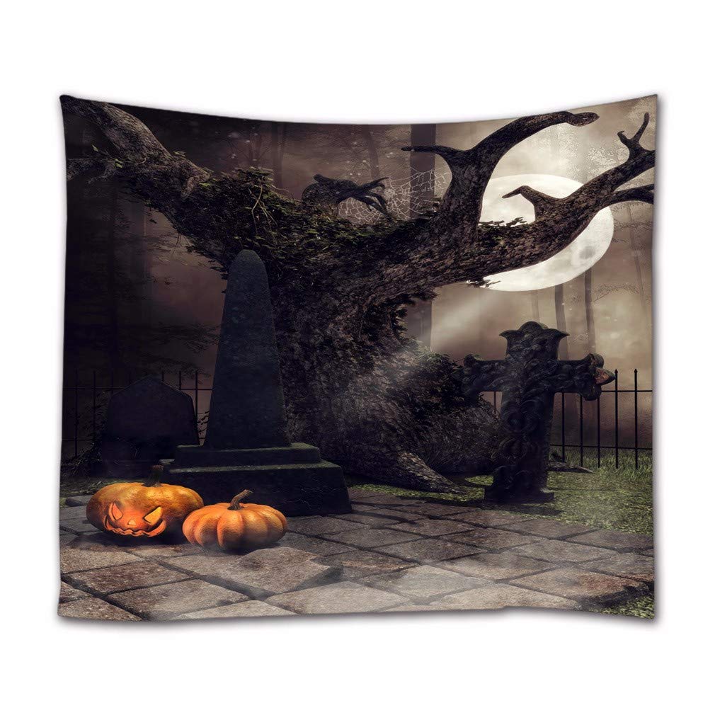 Tapisserie murale pour cacher un mur nu deco Halloween tissu facile a suspendre