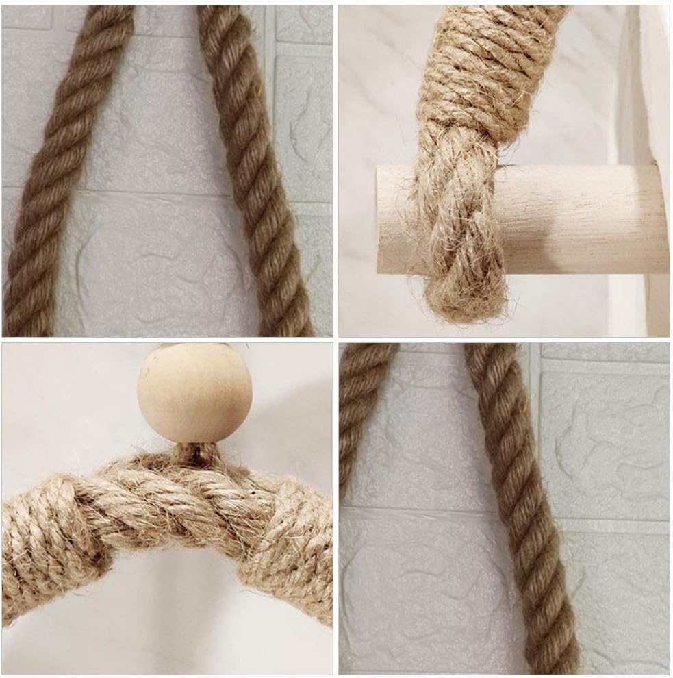 Creative Wall Hanging Toilet Holder Rope Rack for Bathroom Space-Saving Design Practical and Decorative Tissue Storage