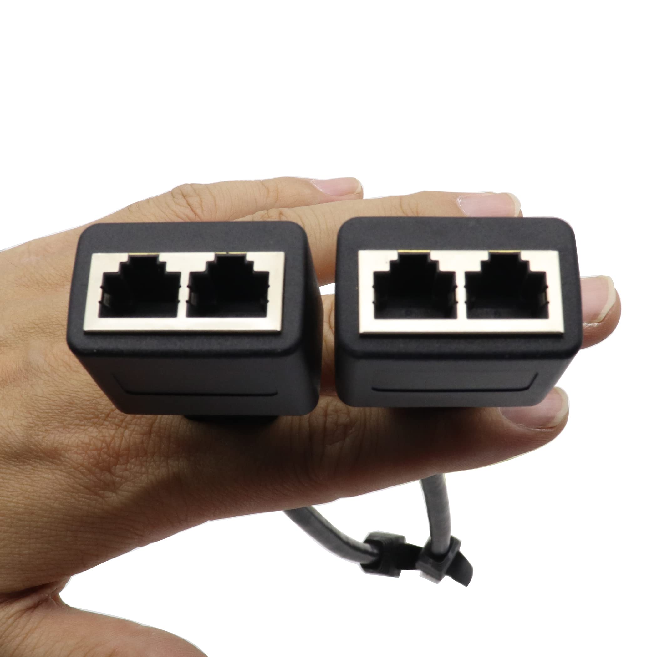 Amazon.co.jp: ZUYOOK2パックRJ45イーサネットスプリッタケーブル