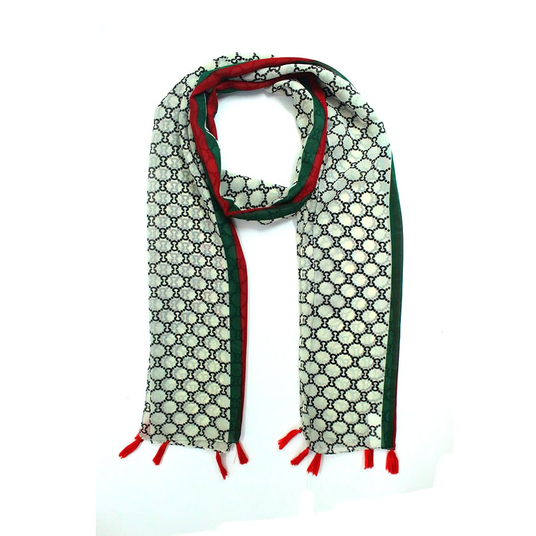 AYS Premium Multicolor Fancy Scarf Lightweight & Comfortable for All Seasons (22x72inch) FLOWER PRINT-picture-18