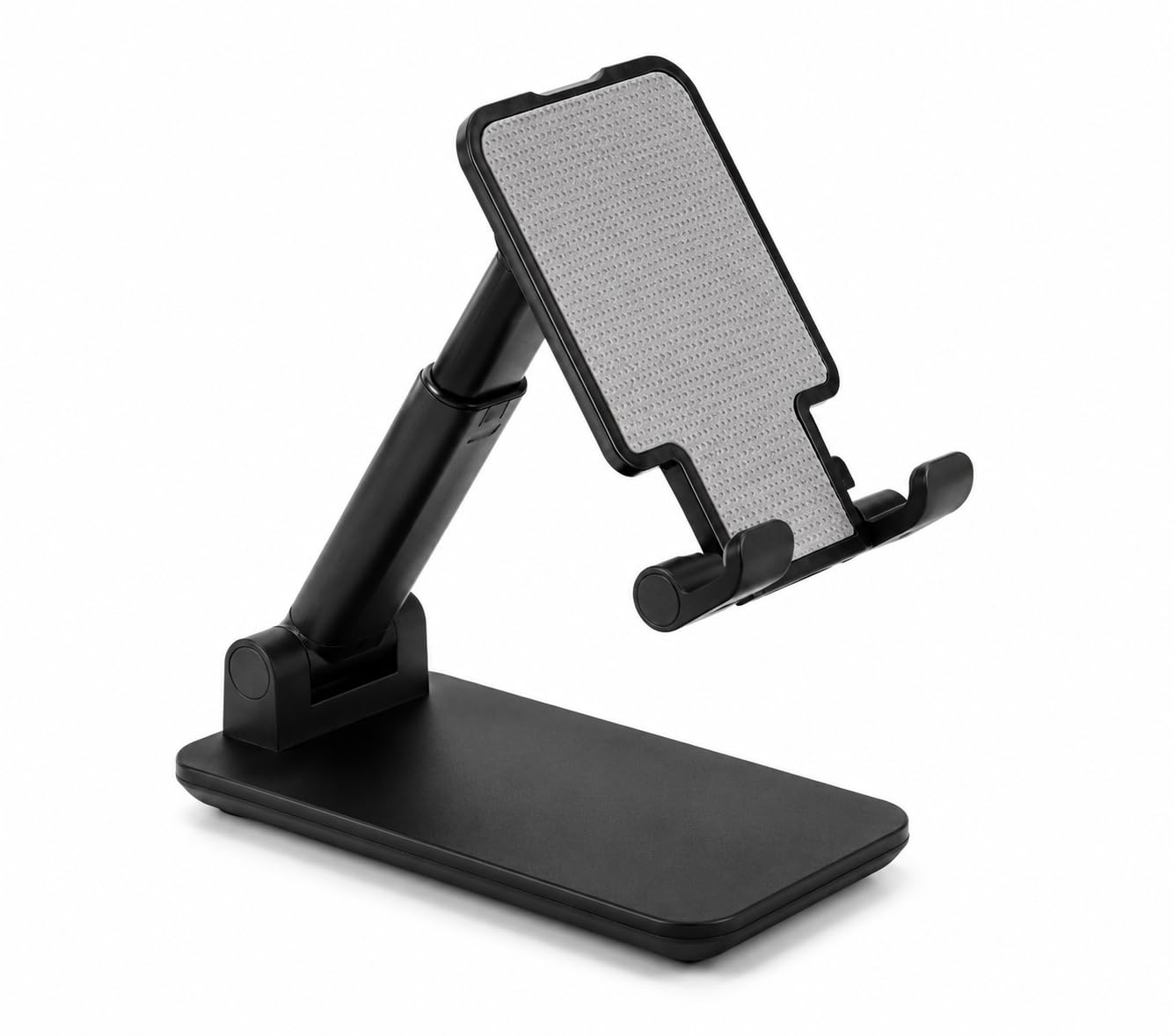 DailyLiving Adjustable Mobile Phone Stand for Desk | Multi Angle Foldable Smartphone Holder with Anti Slip Design | Universal Tabletop Stand for Samsung, MI, Vivo, Oppo | Black-picture-35