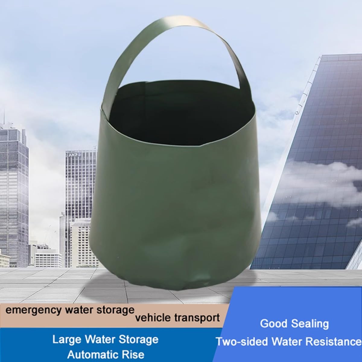 Portable Water Bucket Camping Water Storage Container, Collapsible Water Bucket with Cover, Foldable Bucket for Camp Traveling Hiking Fishing Boating Gardening, Water Storage Bag Outdoor(60L/15.85Gall