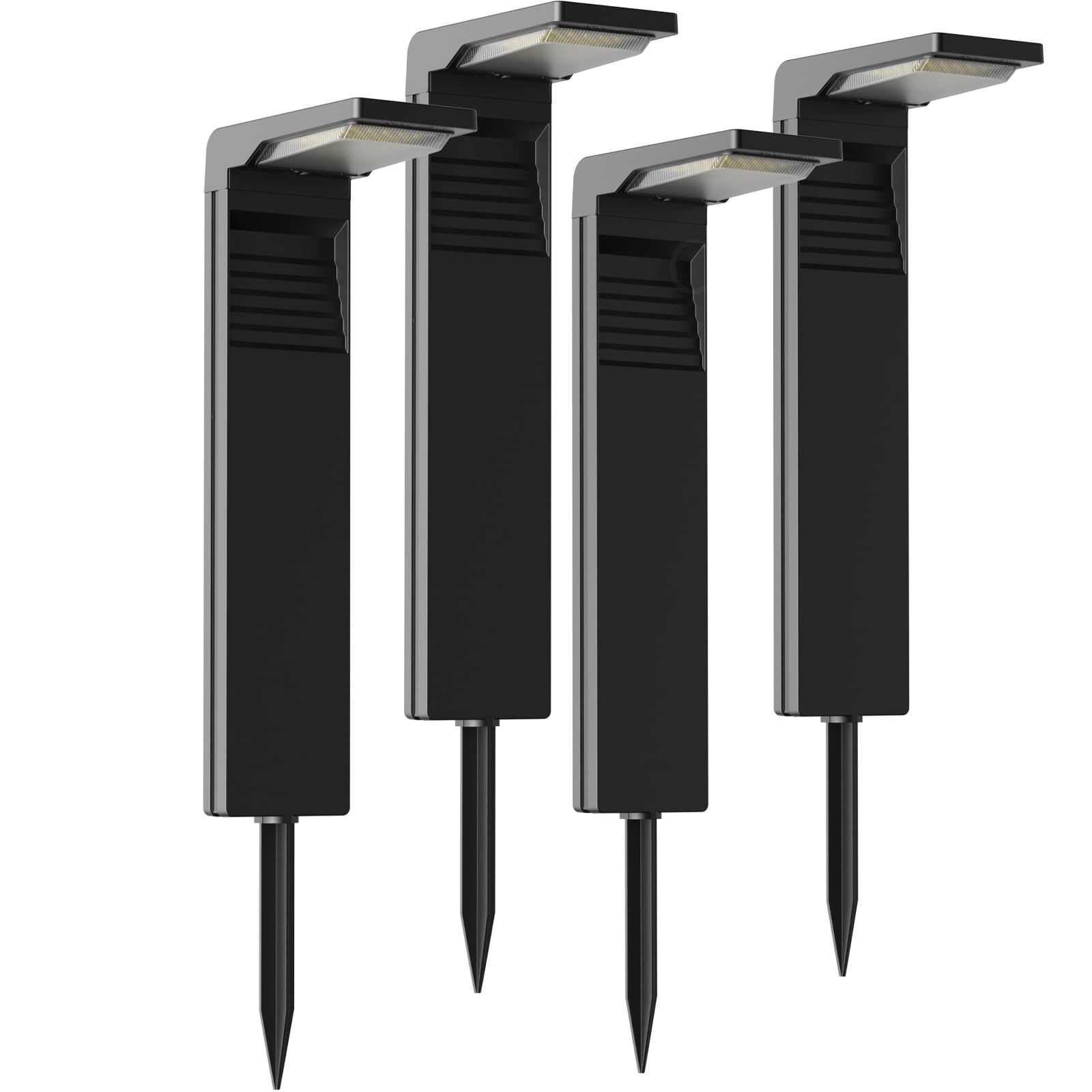 OUSFOT Faretto solare da esterno RGB, 8 modalità di colore, 30 LED, 2000 mAh, impermeabile, lampada solare da esterno, giardino, luce solare esterna, per giardino, vialetto, pavimento, festa, 4 pezzi