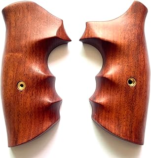 Hardwood Handgun Grips Compatilbe with S&W J Frame Round Butt, Bodyguard Replacement Handcraft Wood Pistol Grip Handmade Imported