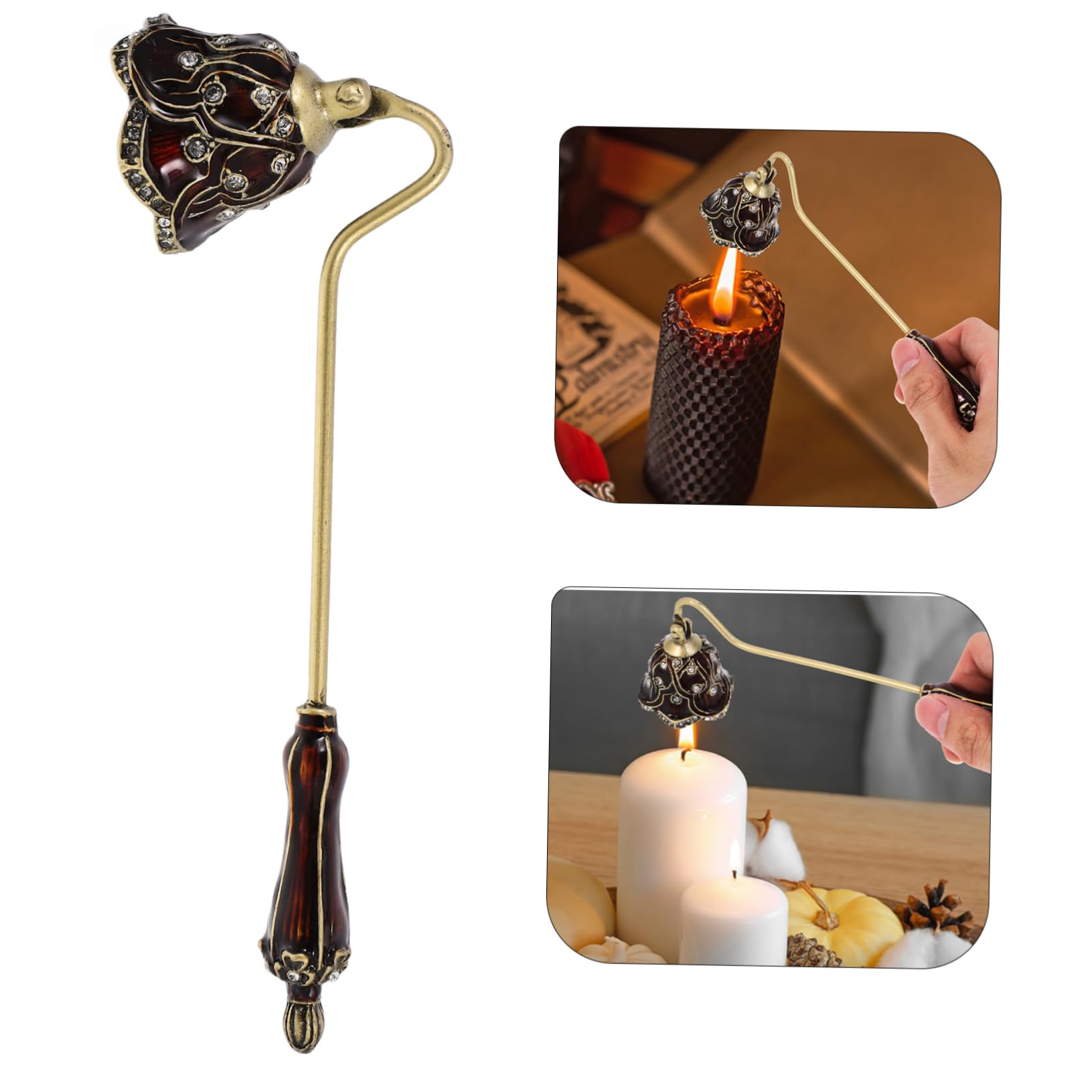 Happyyami Candle Snuffer Tool Elegant Wick Flame Extinguisher for Candle Put Out Stylish Home Decor Candle Accessories for Candle Lovers