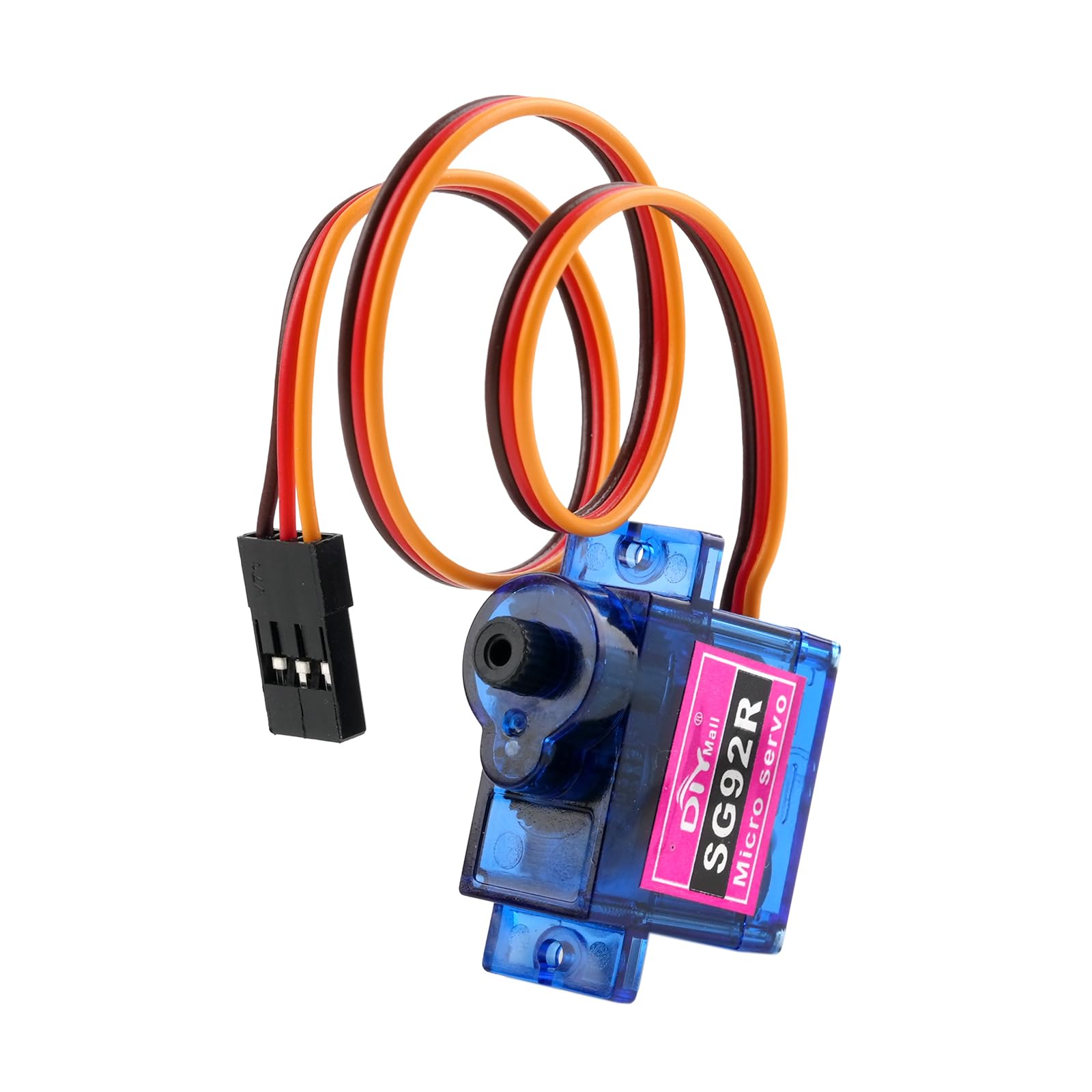 SG92R - 10 unidades de micro servomotor SG92R de 9 g, mini servomotor analógico pequeño, engranaje de metal para Arduino RC modelo de coche, avión robot (ángulo controlado de 180 grados)