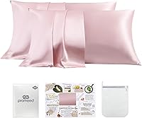 Vista 10 de PROMEED Funda de almohada de seda negra de grado 6A+ con cremallera, 23 fundas de almohada de seda de morera natural Momme para cabello y piel