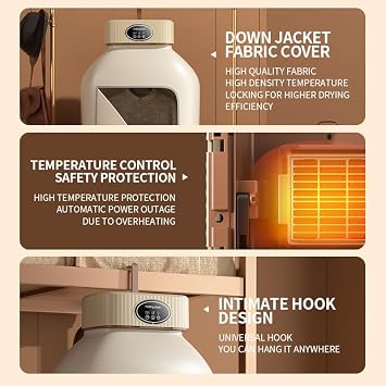Portable clothes dryer, Efficient Indoor Electric Clothes Dryer for Appartments, 220V/600W(UK plug)