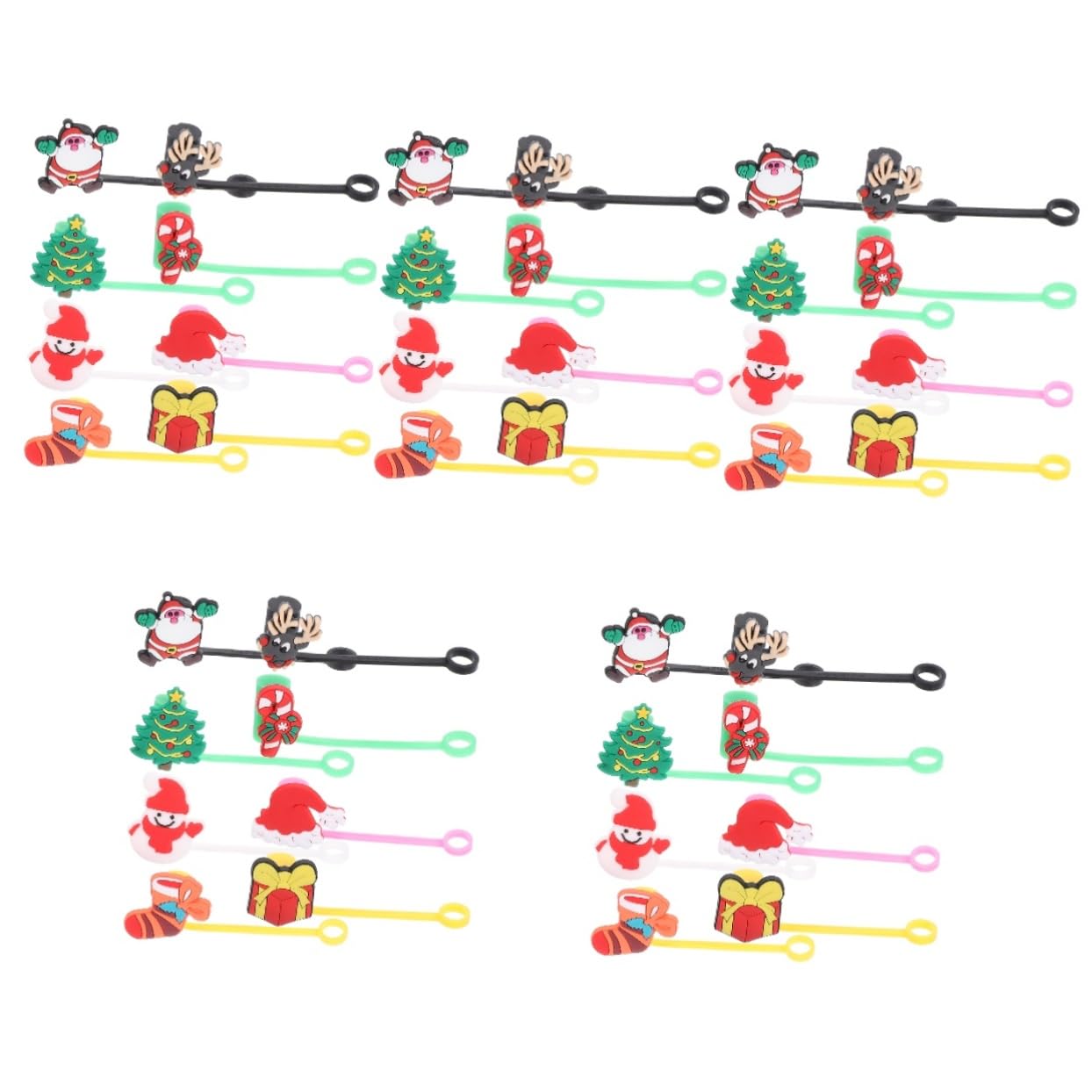 Embouts de paille Noël Cabilock pour décorer les tasses des fêtes