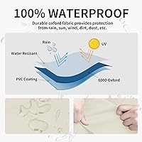 Vista 3 de Easy-Going Funda impermeable para sofá biplaza para exteriores, funda resistente para sofá de patio de 2 plazas, resistente al viento, funda