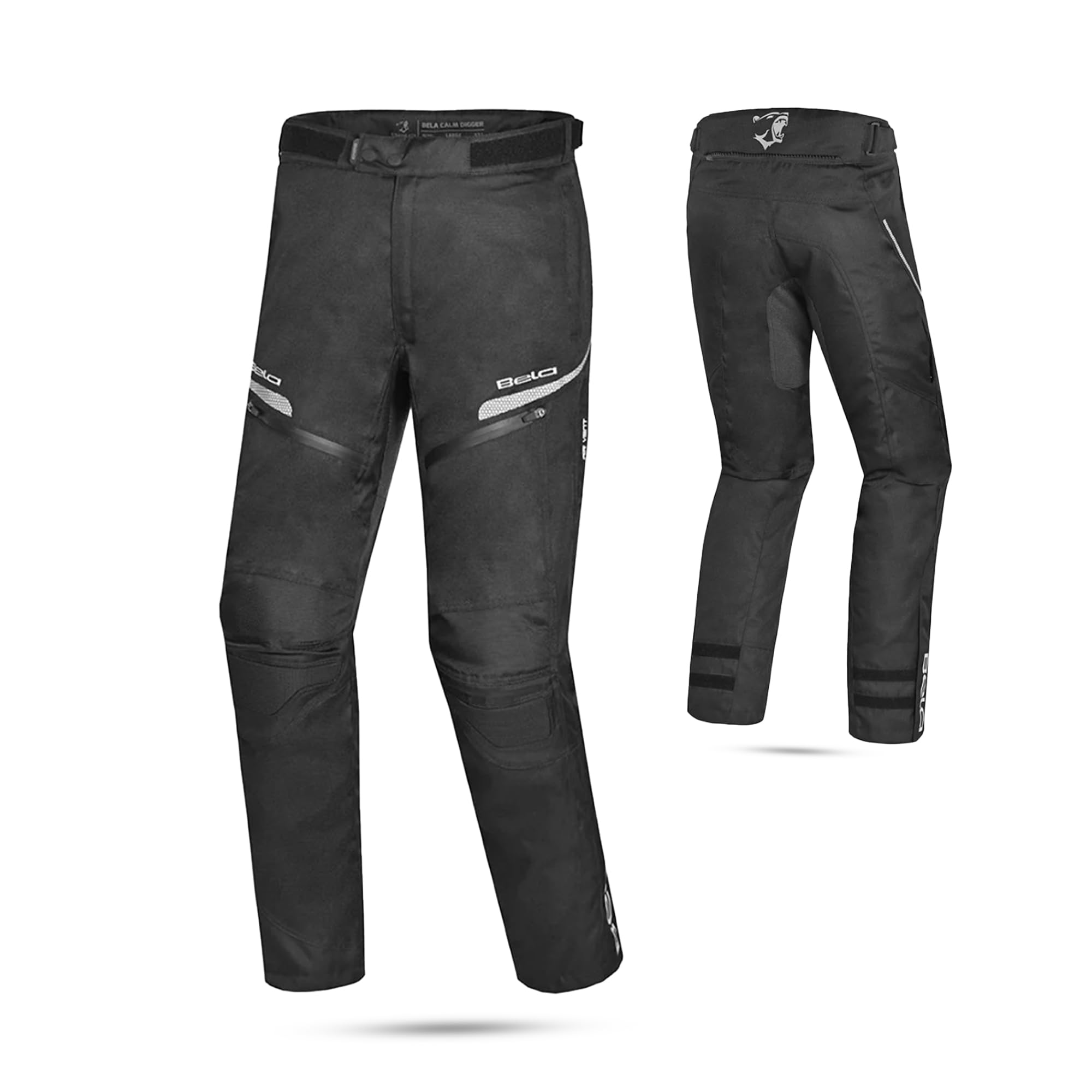 Maximo-Moto Men's Black Motorcycle Trousers For Motorbike Waterproof Ce Approved All Season Armored Protective Inner Mesh Lining Pants (Uk, Waist & Inseam, 30, 32, )