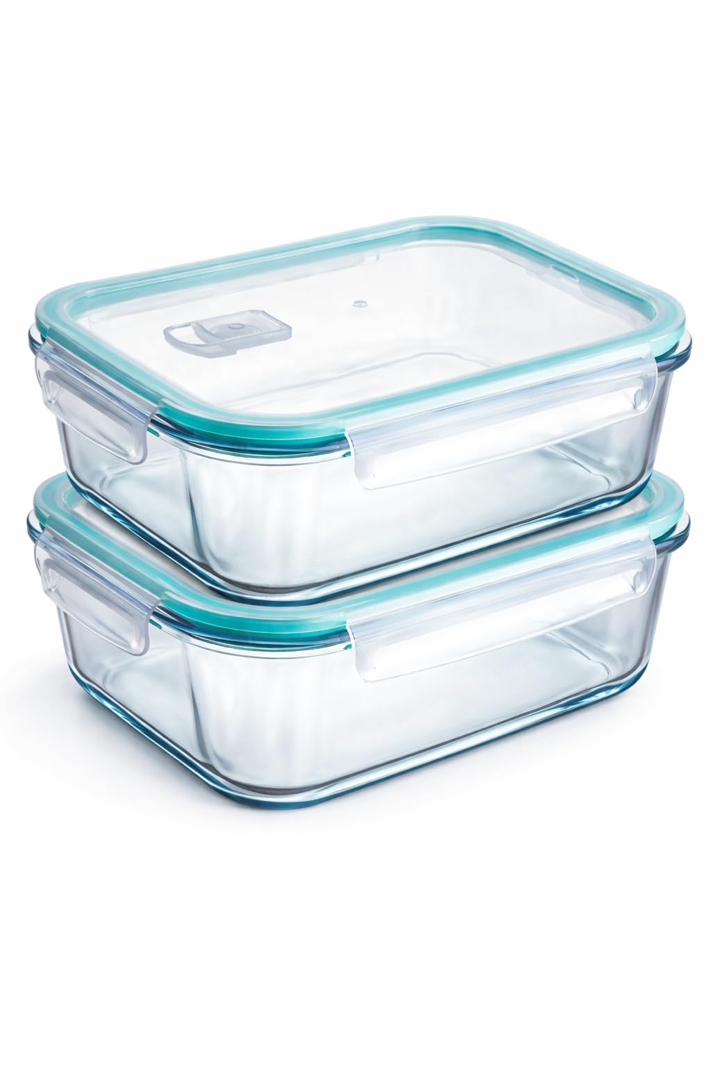 Mayaaran 2 Pack Large Glass Food Storage Containers with Lids 1520ml, Airtight Leakproof Food Containers Glass, Borosilicate Glass, Vented Lid, Microwave, Freezer, And Oven Safe