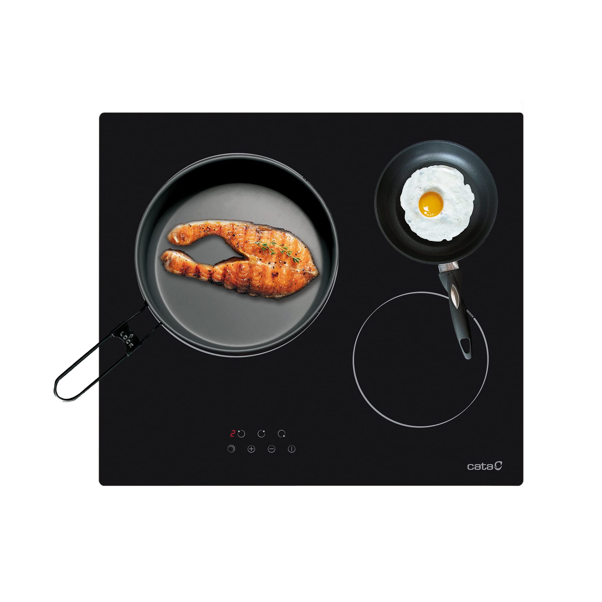 Cata TD 6003 BK model TDN 603 | ceramika szklana, 3 ogniska, 9 stopni szerokości 59 cm | płyta o mocy 5,4 kW, 1800 W, ceramika