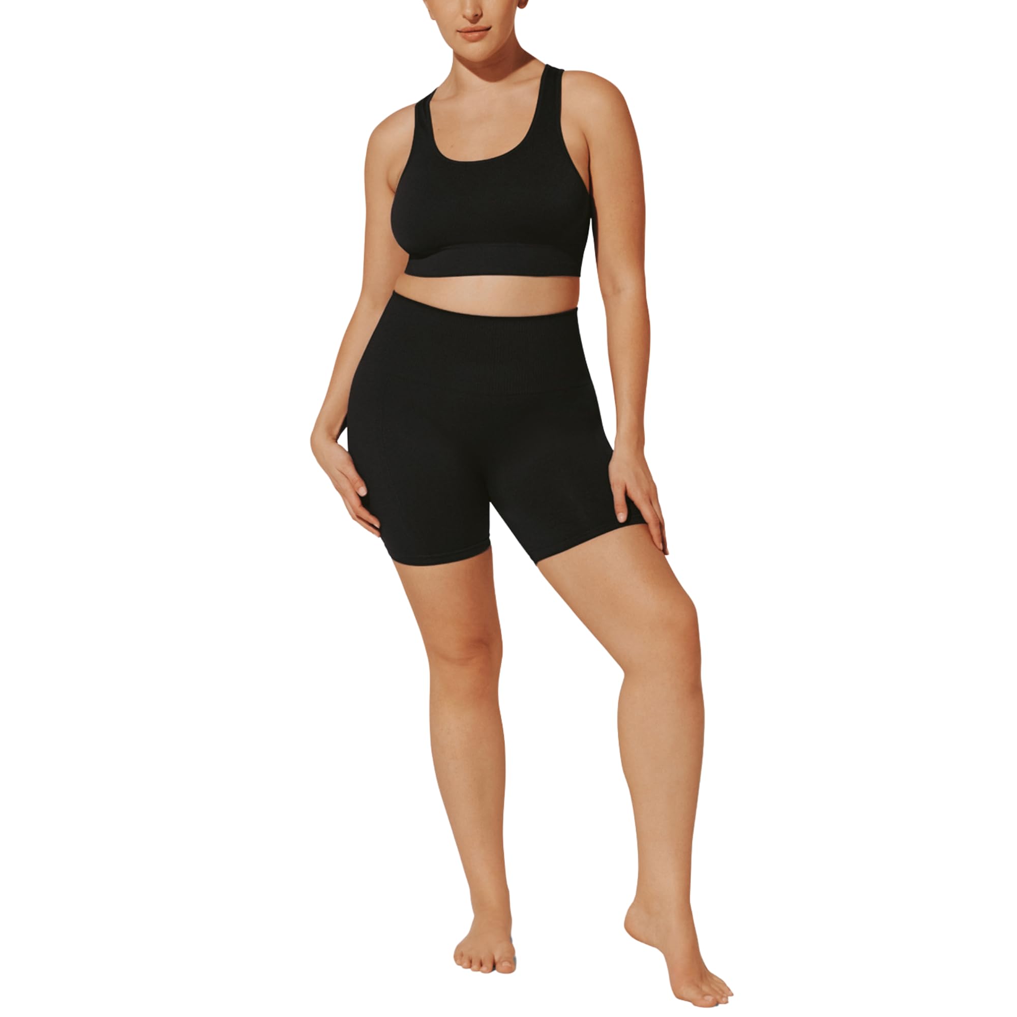 ThirdLove Flex Bike-Shorts, nahtlose Kompressions-Shorts mit hoher Taille für Damen, Sportbekleidung für Fitnessstudio, Yoga, Volleyball oder Laufen