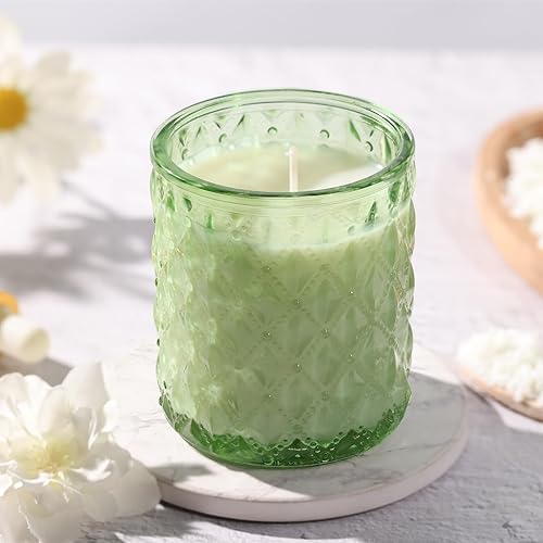 Vista 21 de 15 tarros de vela de 7.5 onzas para hacer velas, recipientes de vidrio transparente con tapas de bambú y etiquetas adhesivas, recipientes