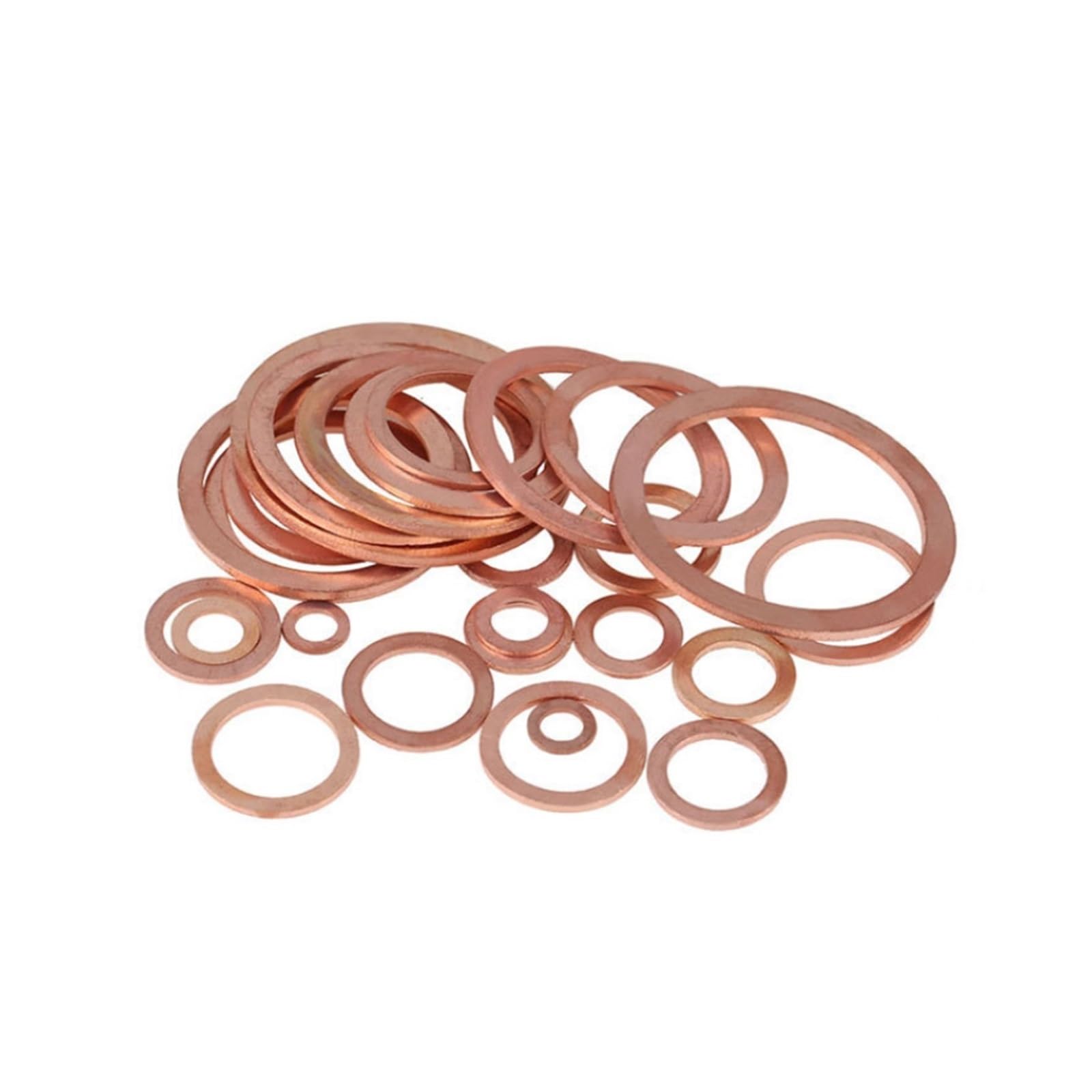 10/50 piezas de juntas planas de cuña, arandelas espaciadoras lisas, sujetadores M5 M6 M8 M10 M14 M16 M18 M20 M22 M24, arandelas de cobre macizo(M16x20x2mm,50PCS)