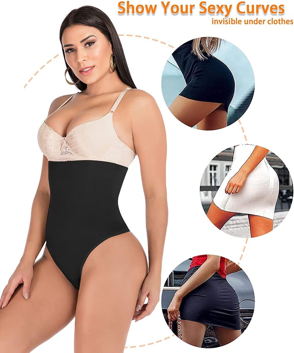 Thong Shapewear Tummy Control Underwear for Women, Seamless Butt Lifter Shapewear Body Shaper Hip Enhancer Control Panties - Image 3