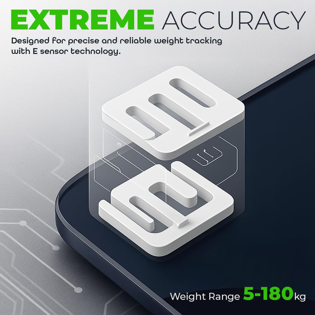 HealthSense Weight Machine for Body Weight| Digital Weighing Scale for home with Step-On Technology,Tempered Glass, Room Temperatur LCD Display,180kg Capacity & 1-Year Warranty| Dura-Glass PS115 Neo 1
