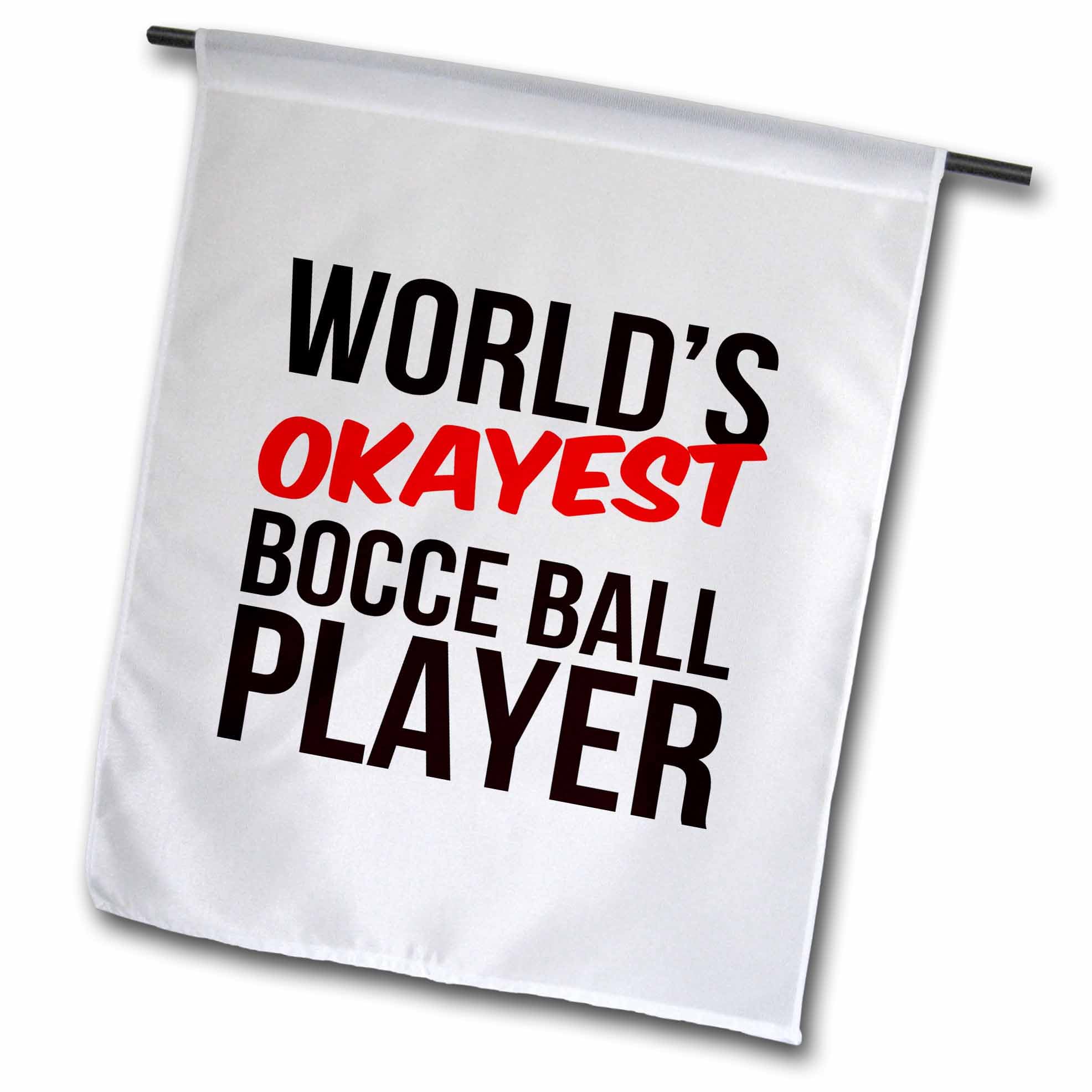 3dRose Worlds Okayest - Worlds Okayest Bocce Ball Player - Flags (fl-384543-1)