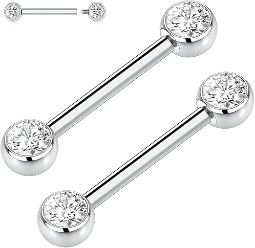 AROWRO 14G Tongpiercing, tepelstaven, tepelpiercing, sieraden