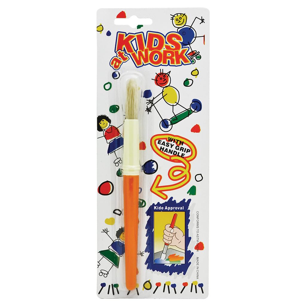 Kids At Work Paintbrushes - Chubby W/Natural Bristle 1/Pkg