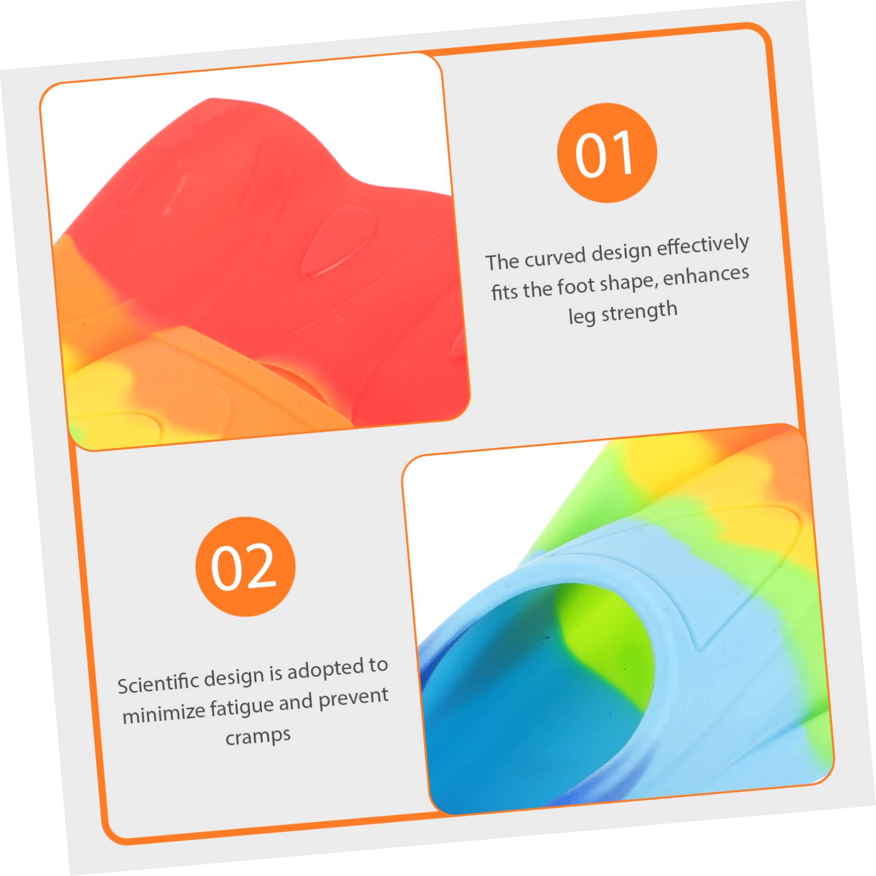 iplusmile Silicone pour Garçon Fille Fins de Natation Légères Confortables pour Garçon Fille Équipement pour Nageurs pour Apprentissage