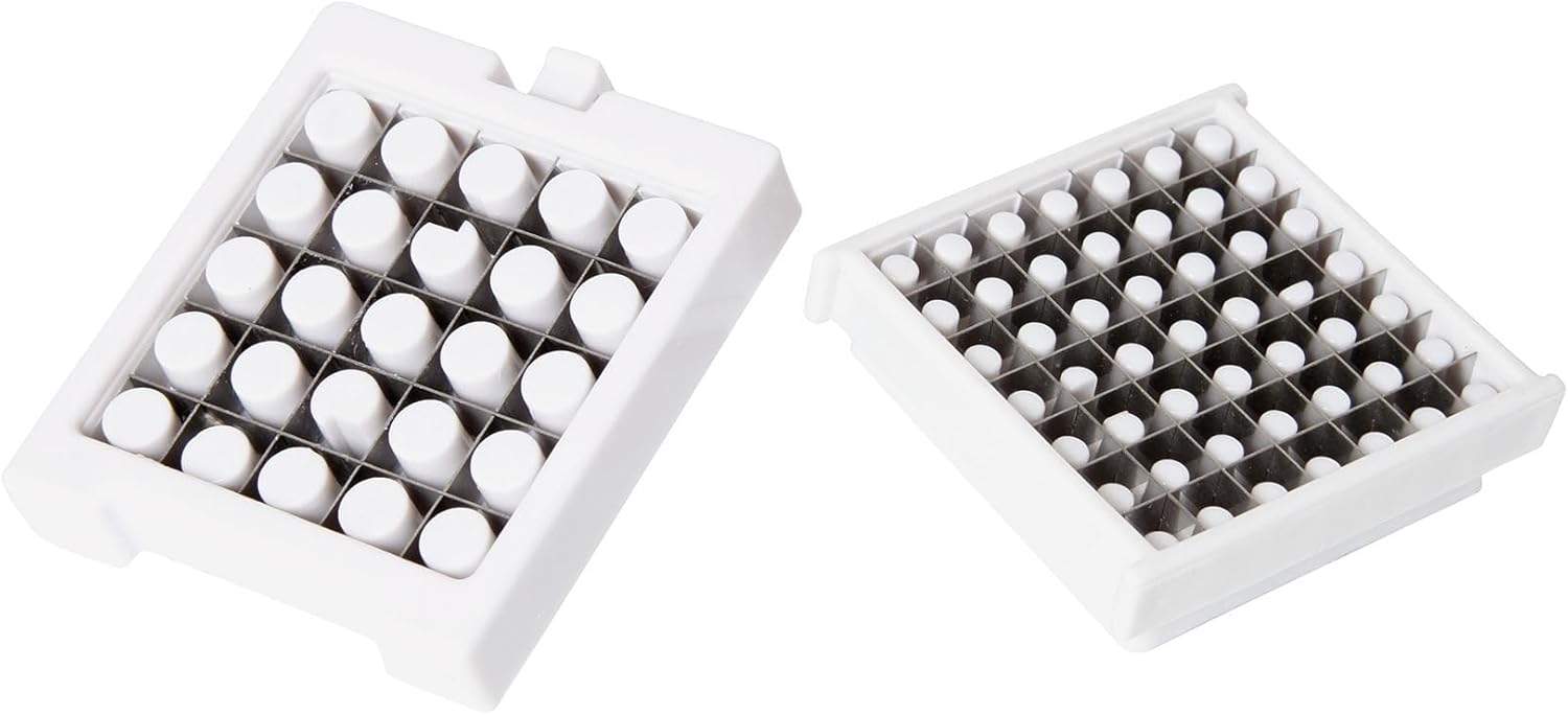 Equinox 542640 Stainless Steel and Plastic Chip Cutter - Manual Vegetable Cutter Easy to Clean - L 24cm W 11cm H 10cm + 2 Interchangeable Inserts