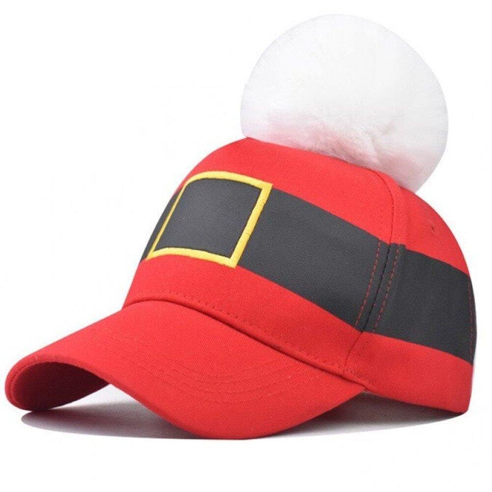 Luxylei Men's As Shown Christmas Hat Baseball Cap With Hairball Outdoor Sports Adjustable Hats Christmas Accessory For Wo